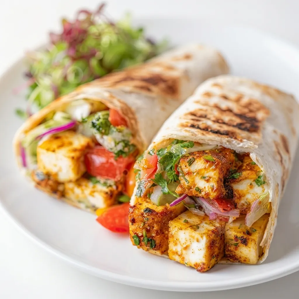 The Chai Hut Paneer Tikka Wrap - grilled paneer wrap in Calgary & Airdrie